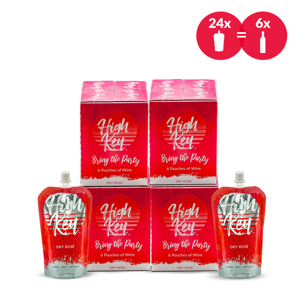 High Key Dry Rose' Pouch - 24 Pack = 6 Bottles